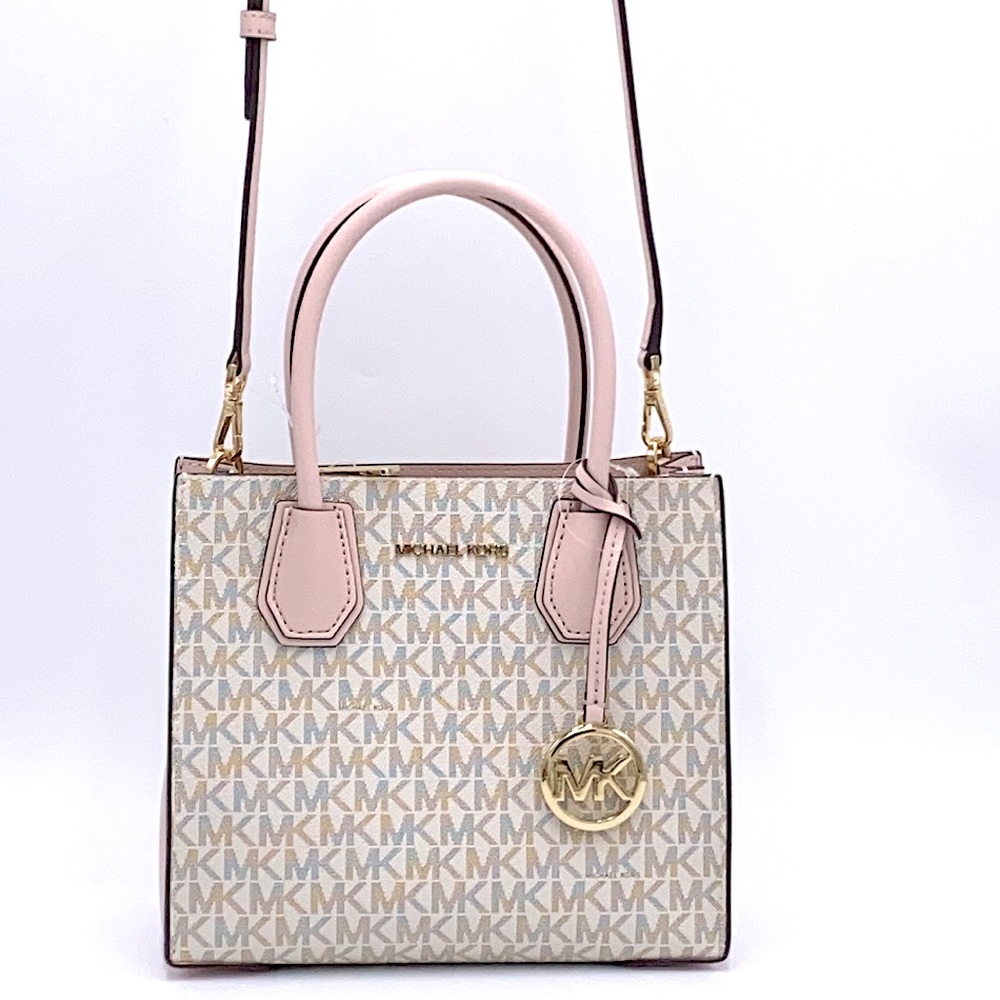 MICHAEL KORS MERCER MEDIUM MESSENGER POWDER BLUSH - Picture 4 of 16